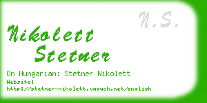 nikolett stetner business card